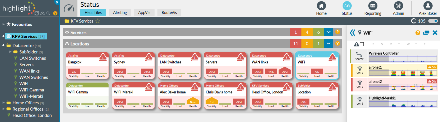 Strip Charts Right Panel